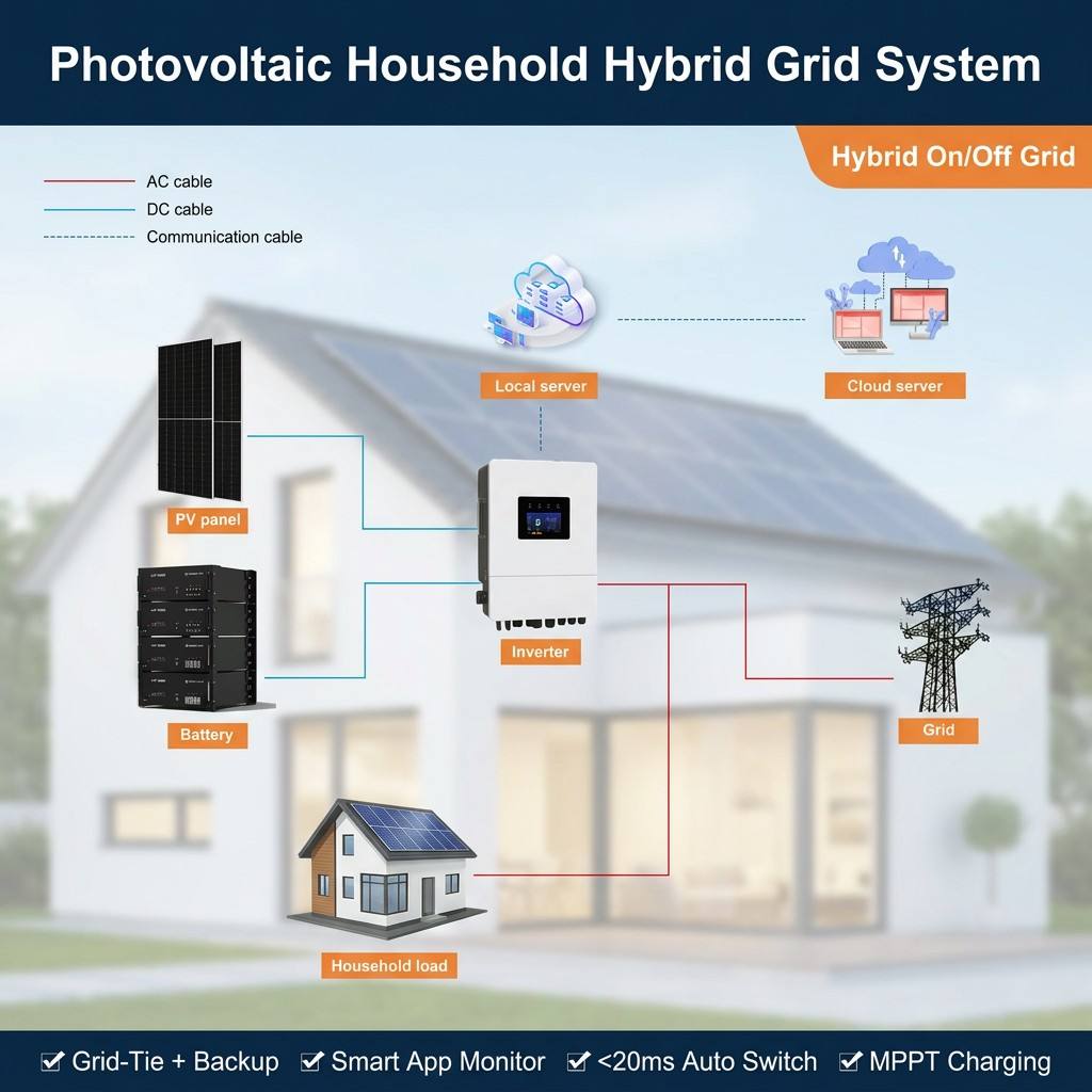 5KW 10KW 15KW 20KW Hybride Zon - Renewable Energy Kit recensie en prijs