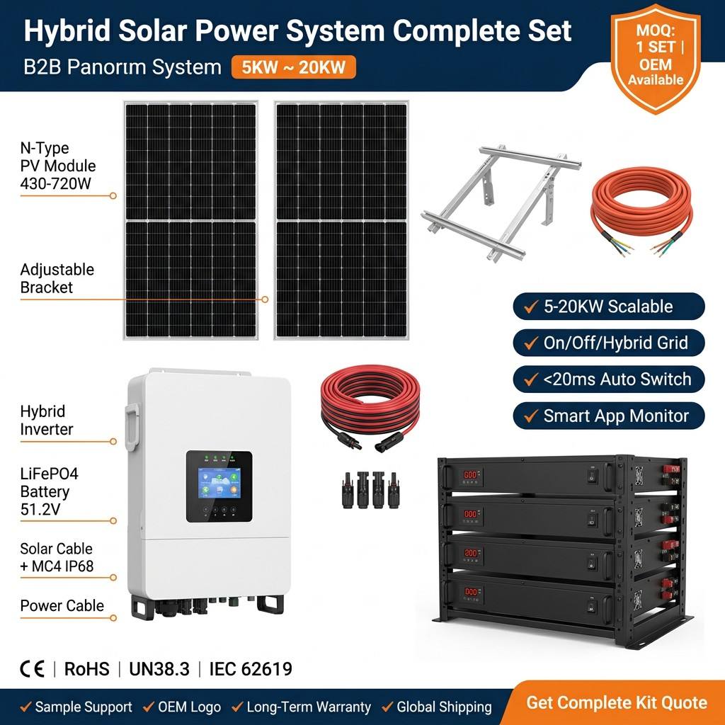 5KW 10KW 15KW 20KW Hybride Zon - Renewable Energy Kit recensie en prijs